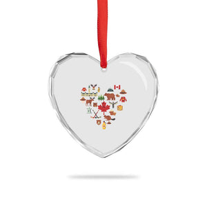 Canada Pride Heart Crystal Glass Ornament Canadian Flag Maple Leaf TS02 Print Your Wear