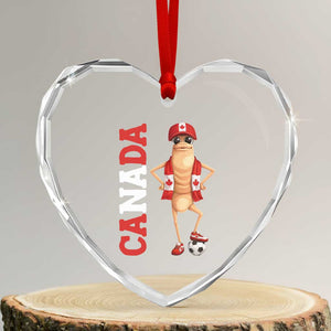 Canada Soccer Fan Marcus The Worm Heart Crystal Glass Ornament Country Football Gift TS12 Transparent Glass 3'' Heart Print Your Wear