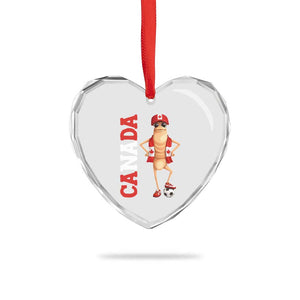 Canada Soccer Fan Marcus The Worm Heart Crystal Glass Ornament Country Football Gift TS12 Print Your Wear