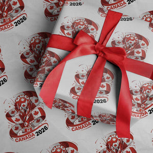 Canada Soccer Fan Wrapping Paper Roll International Football Lover Gift TS12 White Print Your Wear