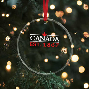 Canadian Maple Leaf Crystal Glass Ornament Canada Flag Vintage Retro Sport TS10 Print Your Wear