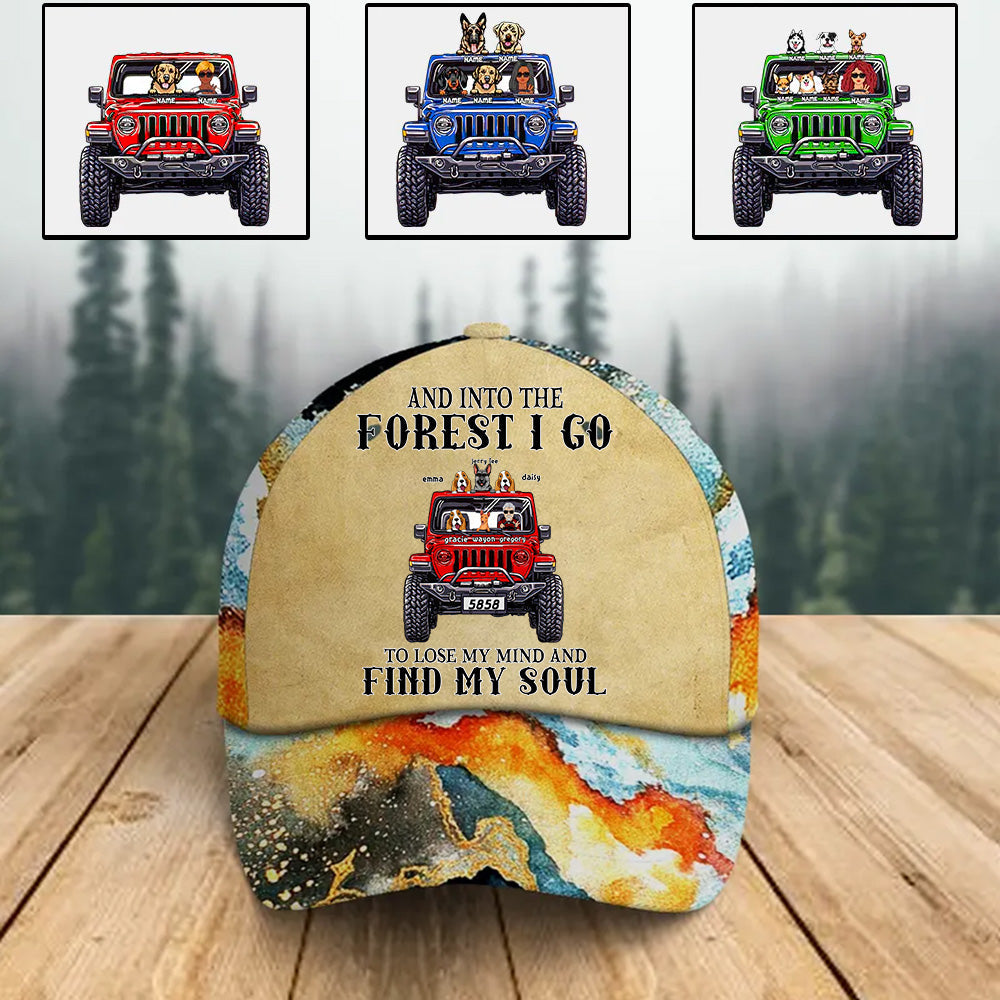 Personalized Jeep Cap, And Into The Forest I Go To Lose My Mind And Find My Soul CTM Classic Cap Universal Fit Custom - Printyourwear