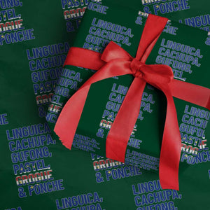 Cape Verde Traditional Food & Drinks List Wrapping Paper Roll Cabo Verdean Cachupa Grogue Heritage Gift