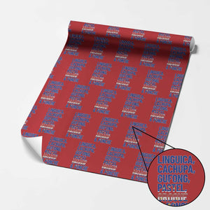 Cape Verde Traditional Food & Drinks List Wrapping Paper Roll Cabo Verdean Cachupa Grogue Heritage Gift