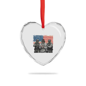 Captured Dictator Maduro Heart Crystal Glass Ornament Special Forces Justice Operation American Flag TS02 Print Your Wear