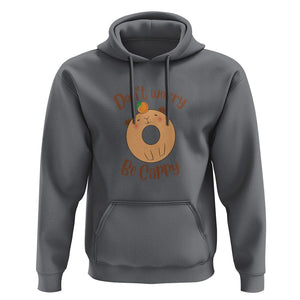 Capybara Lover Hoodie Don't Worry Be Cappy Funny Cute Donut Lover TS09 Charcoal Print Your Wear