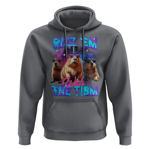 Capybara Lover Hoodie Rizz Em With The Tism Funny Capy Meme TS09 Charcoal Print Your Wear