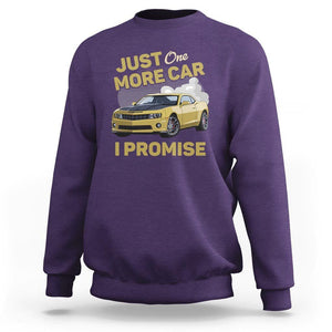 Car Lover Sweatshirt Just One More Car I Promise Racing TS11 Purple Print Your Wear