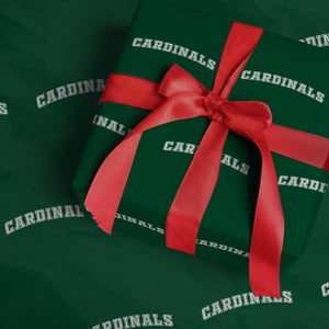 Cardinal Lovers Wrapping Paper Roll Retro Varsity College Graphic TS10 Green Print Your Wear