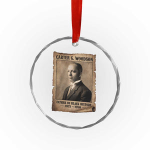 Carter G Woodson Crystal Glass Ornament Father Of Black History Month Old Paper Graphic TS11 Print Your Wear