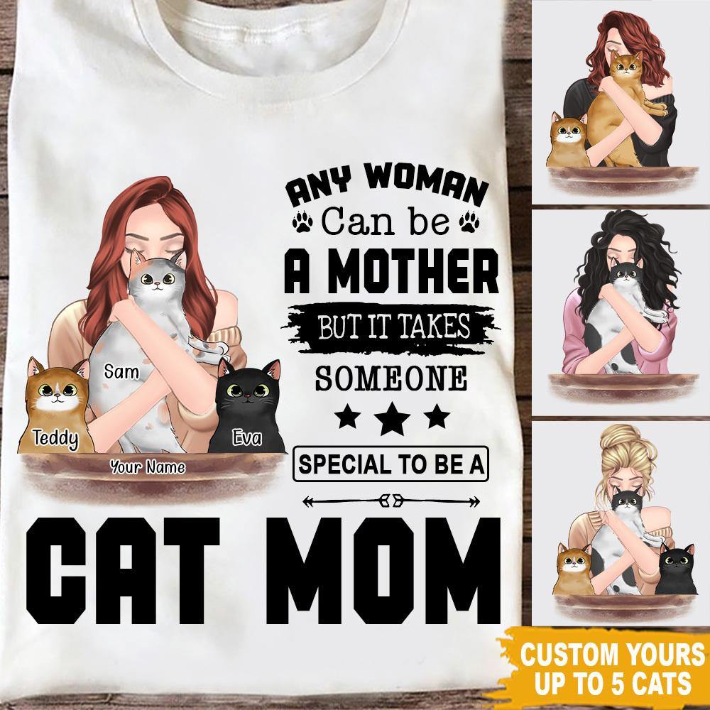 Personalized T Shirt It Takes Someone Special To Be A Cat Mom CTM Custom - Printyourwear