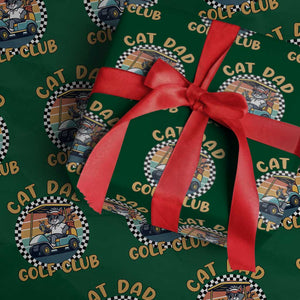 Cat Dad Golf Club Wrapping Paper Roll Funny Sports Lover Gift TS12 Green Print Your Wear