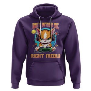 Cat Gamer Hoodie Don't Bother Me Right Meow Funny Video Game TS09 Purple Printyourwear