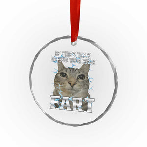 Cat Meme If They Talk Behind Your Back Fart Crystal Glass Ornament Funny Oddly Specific TS10 Print Your Wear