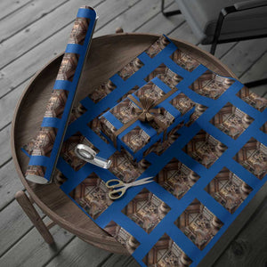 Cat Selfie with Woman Funny Cat Mom Wrapping Paper Roll TS11 Blue Print Your Wear