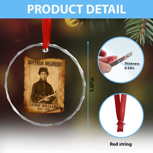 Cathay Williams Crystal Glass Ornament Buffalo Soldier First African American Female Soldier TS10 Print Your Wear