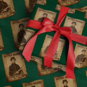 Cathay Williams Wrapping Paper Roll Buffalo Soldier First African American Female Soldier TS10 Green Print Your Wear