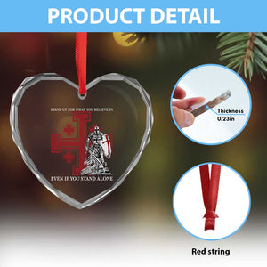 Catholic Knight Templar Crusader Cross Heart Crystal Glass Ornament Kingdom Of Jerusalem TS10 Print Your Wear