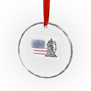 Catholic Knight Templar Crystal Glass Ornament American Flag Crusader Cross TS10 Print Your Wear