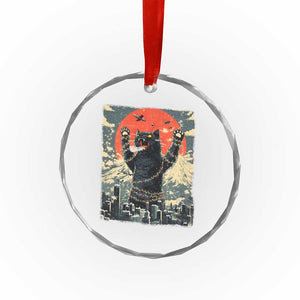 Japanese Cat Christmas Crystal Glass Ornament Funny Kitten Kitty Cat Lover TS14 Print Your Wear