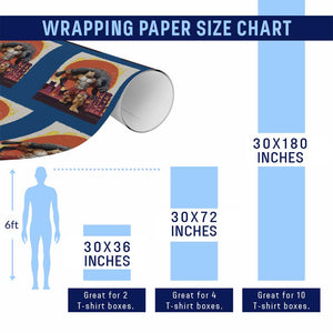 Japanese Kaiju Cat Cityscape Meme Wrapping Paper Roll TS14 Print Your Wear