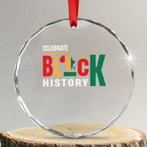 Celebrate Black History Crystal Glass Ornament African American History Africa Map TS11 Transparent Glass 3'' Circle Print Your Wear
