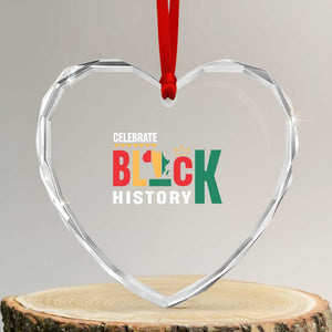 Celebrate Black History Heart Crystal Glass Ornament African American History Africa Map TS11 Transparent Glass 3'' Heart Print Your Wear