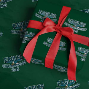 Celebrated Eagles Wrapping Paper Roll Championship 2025 TS02 Green Print Your Wear