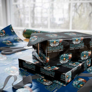 Celebrated Eagles Wrapping Paper Roll Championship 2025 Retro TS02 Black Print Your Wear