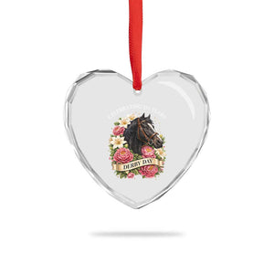 Celebrating 152 Years Derby Day Floral Heart Crystal Glass Ornament Horse Racing Pink Peony White Lily Equestrian 152nd Anniversary TS02 Print Your Wear