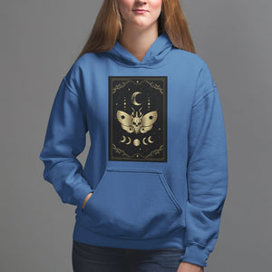 Celestial Dark Academia Death Head Moth Tarot Card Hoodie TS02 Royal Blue Printyourwear
