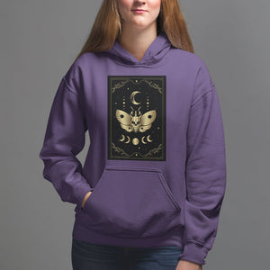 Celestial Dark Academia Death Head Moth Tarot Card Hoodie TS02 Purple Printyourwear