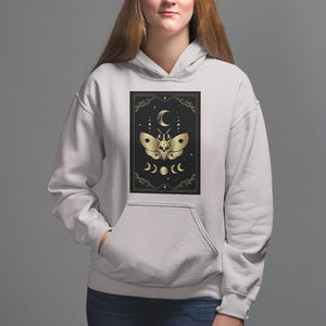 Celestial Dark Academia Death Head Moth Tarot Card Hoodie TS02 Ice Gray Printyourwear