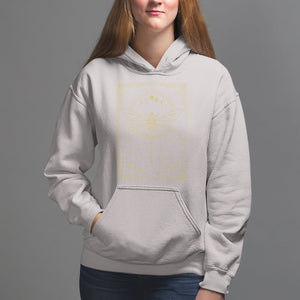 Celestial Dark Academia Dragonfly Tarot Card Moon Phases Hoodie TS02 Ice Gray Printyourwear