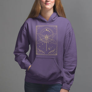 Celestial Dark Academia Dragonfly Tarot Card Moon Phases Hoodie TS02 Purple Printyourwear