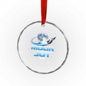 Celestial Moon Joy 2026 Crystal Glass Ornament Rocket Launch '26 Lunar Mission Celebration TS02 Print Your Wear
