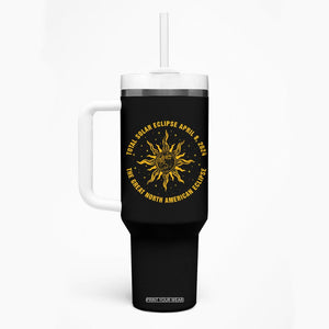 Celestial Total Solar Eclipse Tumbler With Handle April 8 2024 The Great North American Eclipse TB02 Printyourwear
