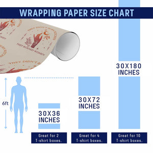 Celestial Witchy Feminist Wrapping Paper Roll They Didn't Burn Witches They Burned Women TS02 Print Your Wear