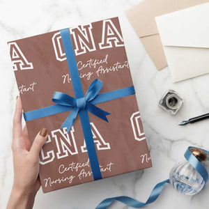 Certified Nursing Assistant Wrapping Paper Roll CNA Gift TS10 Mocha Print Your Wear