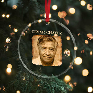 Cesar Chavez Crystal Glass Ornament Mexican American Pride Latino Heritage TS14 Print Your Wear