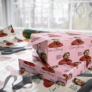 Cesar Chavez Quote Wrapping Paper Roll 31 March Celebration Day TS14 Light Pink Print Your Wear