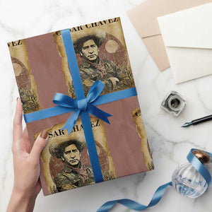 Cesar Chavez Wrapping Paper Roll Hispanic Heritage Mexican American Pride Latino TS14 Mocha Print Your Wear