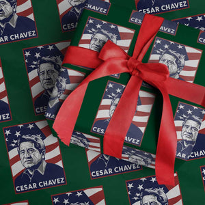 Cesar Chavez Wrapping Paper Roll Labor Leader Mexican American Pride TS14 Green Print Your Wear