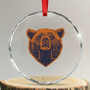 CFB Bear Lover Crystal Glass Ornament Vintage Down Sign Football Game Day TS11 Transparent Glass 3'' Circle Print Your Wear