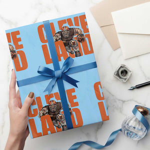 CFBB Midwest Football Player Gift Wrapping Paper Roll TS12 Light Blue Print Your Wear
