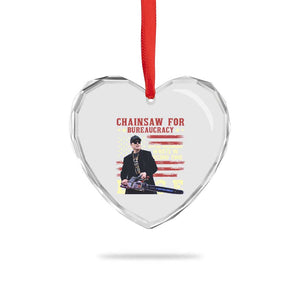 Chainsaw For Bureaucracy Heart Crystal Glass Ornament Cutting Government Waste In Record Time DOGE TS02 Print Your Wear
