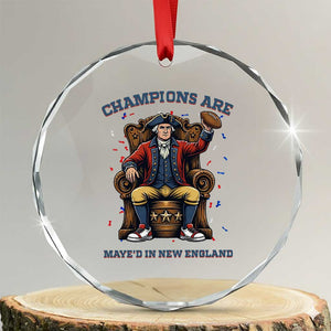 Champions Are Maye'd In NE Crystal Glass Ornament Football Quarterback Number 10 TS12 Transparent Glass 3'' Circle Print Your Wear