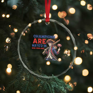 Champions Are Maye'd In New England Crystal Glass Ornament Game Day Sports Fan Gift TS12 Print Your Wear