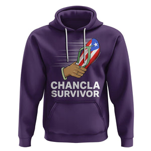 Chancla Survivor Puerto Rico Flag Boricua Hispanic Heritage Hoodie TS02 Purple Printyourwear