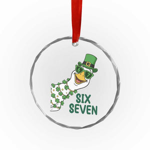 Chaotic Goose Six Seven Meme Crystal Glass Ornament Funny St Patricks Day Gift TS12 Print Your Wear